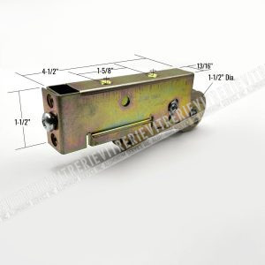 Roulette tandem acier A-052 dimensions 1-1/2″