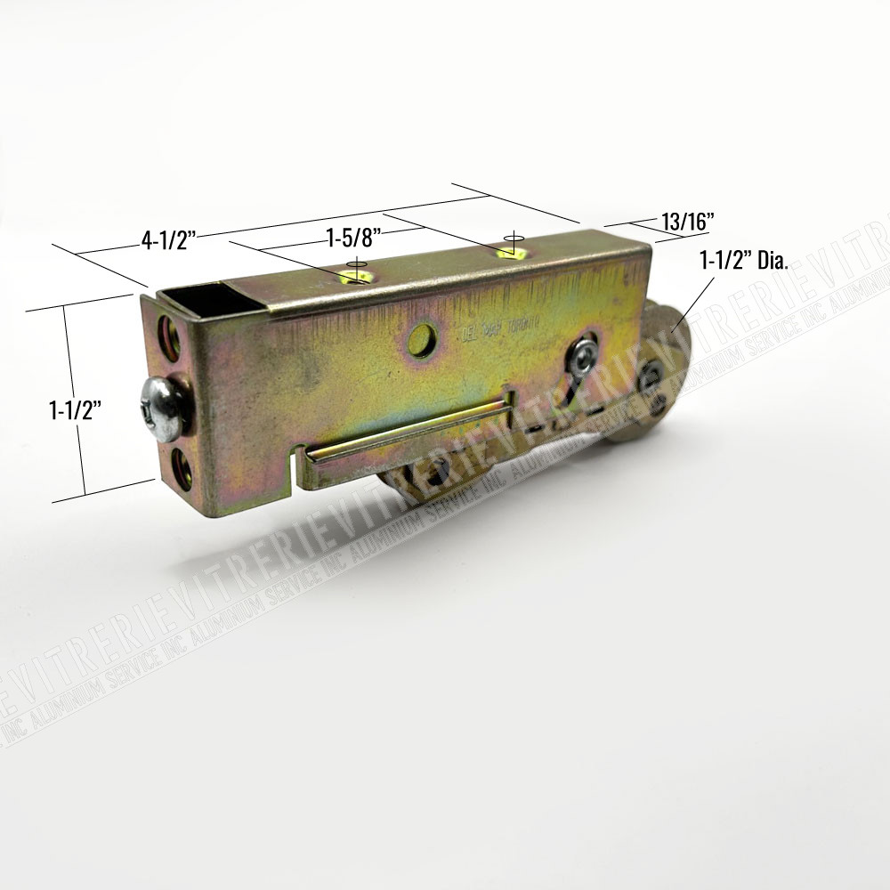 Roulette tandem acier A-052 dimensions 1-1/2″